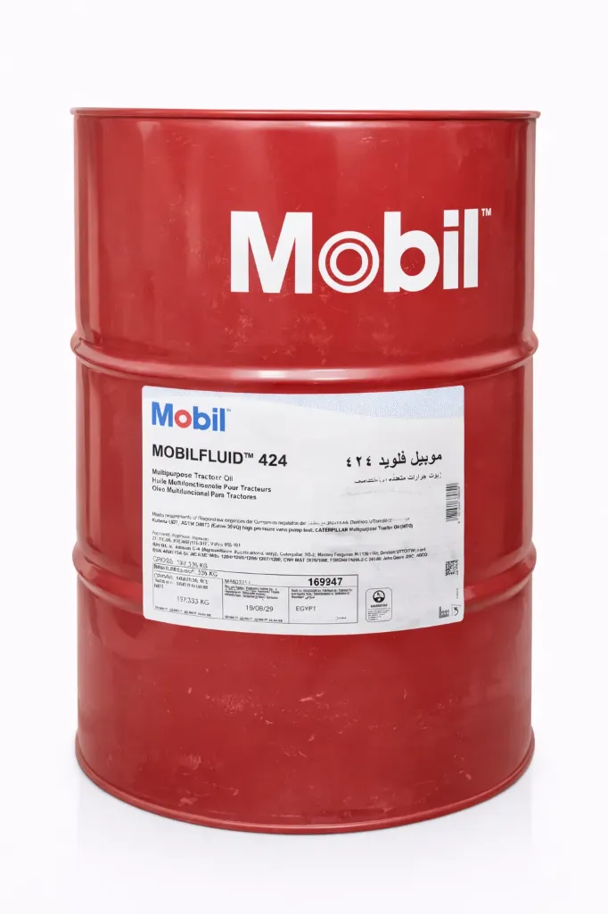 موبيل برميل هيدروليك فلويد 424  180 كيلو & mobile fluid tm 424 180 kg